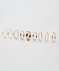 Kit-de-9-Aneis-Femininos-Dourado-9261932-Dourado_1