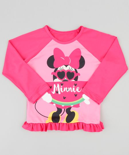 Blusa-de-Praia-Infantil-Minnie-Manga-Longa-com-Protecao-UV50--Pink-9384612-Pink_1