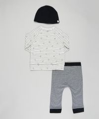 Conjunto-infantil-de-Blusao-Estampado-de-Patinhos---Calca-Listrada---Gorro-Preto-9208951-Preto_2