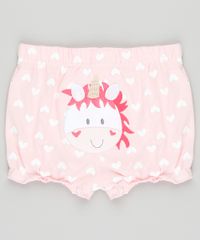Short-Infantil-Unicornio-Estampado-de-Coracoes-com-Babados-Rosa-Claro-9188404-Rosa_Claro_1