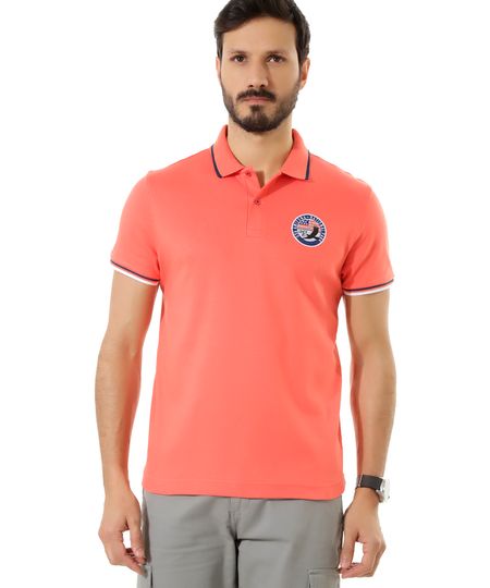 Polo-com-Patch-Coral-8367306-Coral_1 Polo-com-Patch-Coral-8367306-Coral_1