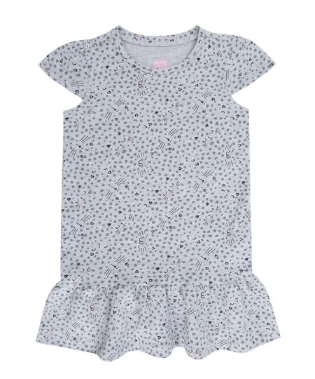 Vestido-Estampado-de-Gatinhos-Cinza-Mescla-8366116-Cinza_Mescla_1