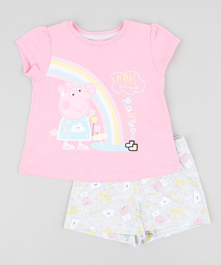 Pijama-Infantil-Peppa-Pig-Manga-Curta-Rosa-9337114-Rosa_1 Pijama-Infantil-Peppa-Pig-Manga-Curta-Rosa-9337114-Rosa_1