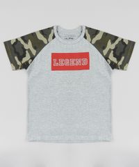 Camiseta-Infantil-Raglan--Legend--Manga-Curta-com-Estampa-Camuflada-Cinza-Mescla-9416589-Cinza_Mescla_1