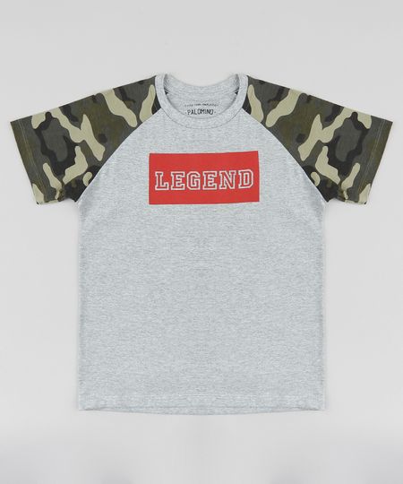 Camiseta-Infantil-Raglan--Legend--Manga-Curta-com-Estampa-Camuflada-Cinza-Mescla-9416589-Cinza_Mescla_1
