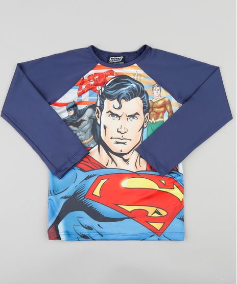 Camiseta-Infantil-Super-Homem-Liga-da-Justica-Manga-Longa-com-Protecao-UV50--Azul-Marinho-9386689-Azul_Marinho_1