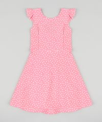 Vestido-Infantil-Estampado-de-Poa-com-Babado-e-No-Sem-Manga-Rosa-9426143-Rosa_1