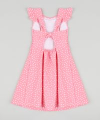 Vestido-Infantil-Estampado-de-Poa-com-Babado-e-No-Sem-Manga-Rosa-9426143-Rosa_2