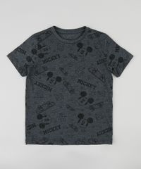Camiseta-Infantil-Mickey-Mouse-Estampada-Manga-Curta-Gola-Careca-Cinza-Mescla-Escuro-9411982-Cinza_Mescla_Escuro_1
