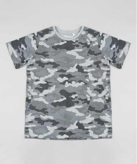 Camiseta-Infantil-Estampada-Camuflada-Manga-Curta-Gola-Careca-Cinza-Mescla-9396782-Cinza_Mescla_1