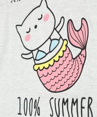 Pijama-Infantil-Gato-Sereia-Manga-Curta-com-Estampa-Listrada-Cinza-Mescla-9405397-Cinza_Mescla_3
