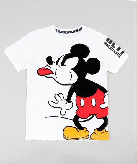 Camiseta-Infantil-Mickey-Mouse-Manga-Curta-Gola-Careca-Off-White-9428471-Off_White_1