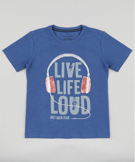 Camiseta-Infantil-Fone-com-Paetes-Dupla-Face-Manga-Curta-Gola-Careca-Azul-9407130-Azul_1