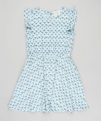 Vestido-Infantil-Estampado-Floral-Manga-Curta-Babado-Decote-Redondo-Verde-Claro-9318828-Verde_Claro_1