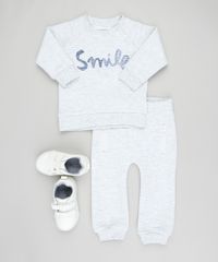 Conjunto-Infantil-de-Blusao--Smile--em-Moletom-Canelado---Calca-Cinza-Mescla-Claro-9200192-Cinza_Mescla_Claro_3
