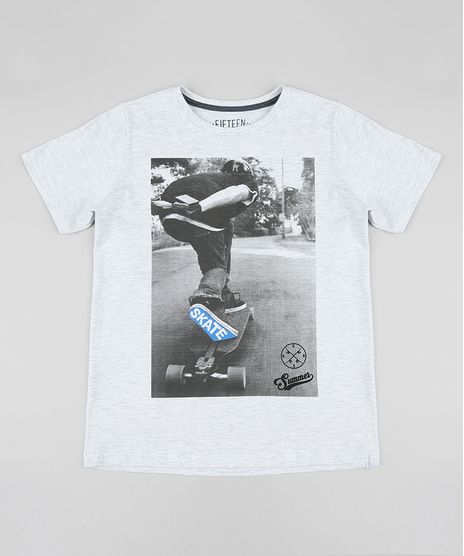 Camiseta-Infantil--Skate--Manga-Curta-Gola-Careca-Cinza-Mescla-Claro-9411985-Cinza_Mescla_Claro_1