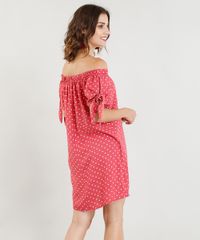Vestido-Feminino-Ombro-a-Ombro-Estampado-de-Poa-Manga-Curta-Vermelho-9311024-Vermelho_2