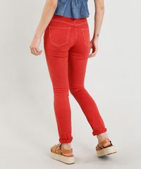 Calca-de-Sarja-Feminina-Skinny-com-Pesponto-Contrastante-Vermelha-9386744-Vermelho_2