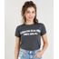 Blusa-Feminina--Cuida-da-Sua-Vida--Manga-Curta-Decote-Redondo-Cinza-Mescla-Escuro-9388566-Cinza_Mescla_Escuro_1