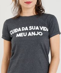 Blusa-Feminina--Cuida-da-Sua-Vida--Manga-Curta-Decote-Redondo-Cinza-Mescla-Escuro-9388566-Cinza_Mescla_Escuro_4