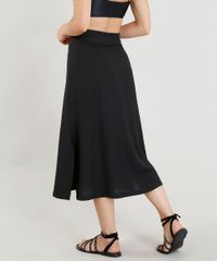 Saia-Feminina-Midi-com-Botoes-e-Fenda-Preta-9311028-Preto_2
