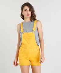 Jardineira-de-Sarja-Feminina-com-Barra-Dobrada-Mostarda-9365635-Mostarda_1