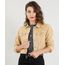 Jaqueta-de-Sarja-Feminina-Cropped-com-Bolsos-Bege-9346380-Bege_1