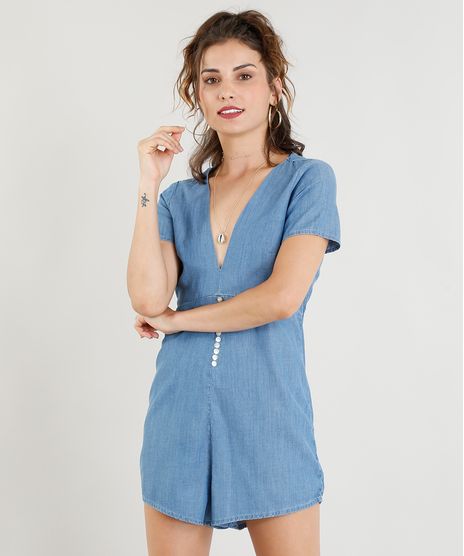 Macaquinho-Jeans-Feminino-com-Botoes-Manga-Curta-Azul-Claro-9365632-Azul_Claro_1