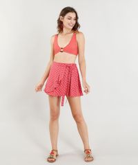 Saia-Feminina-Curta-Transpassada-Estampada-de-Poa-Vermelha-9311019-Vermelho_3