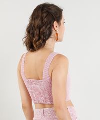Top-Cropped-de-Sarja-Feminino-Estampado-Pied-de-Poule-com-Botoes-Vermelho-9427952-Vermelho_2