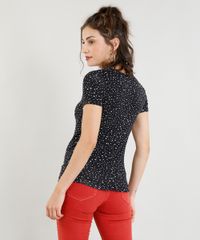Blusa-Feminina-Estampada-de-Estrelas-Manga-Curta-Decote-V-Preta-9265783-Preto_2