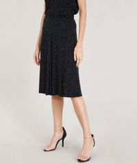 Saia-Feminina-Midi-Estampada-de-Poa-Preta-9399130-Preto_1