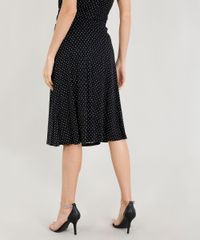 Saia-Feminina-Midi-Estampada-de-Poa-Preta-9399130-Preto_2