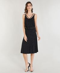 Saia-Feminina-Midi-Estampada-de-Poa-Preta-9399130-Preto_3