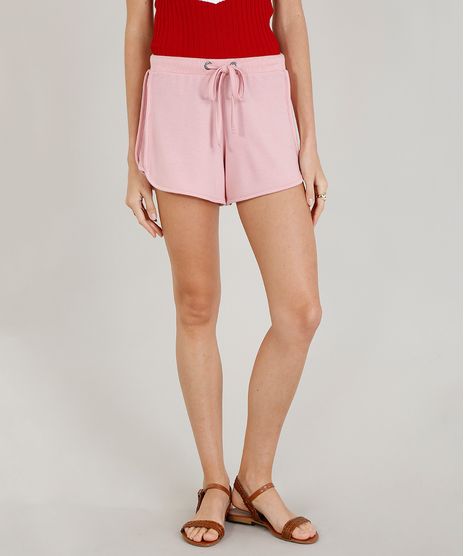 Short-Feminino-Running-Esportivo-Basico-em-Malha-Rose-9394150-Rose_1