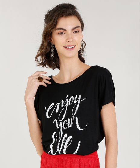 Blusa-Feminina--Enjoy-Your-Life--Manga-Curta-Decote-Redondo-Preta-9373498-Preto_1