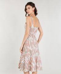 Vestido-Midi-Feminino-Estampado-Geometrico-com-Botoes-Rose-9368031-Rose_2