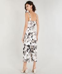 Macacao-Pantacourt-Feminino-com-Vazado-Estampado-de-Folhagem-Decote-V--Off-White-9369556-Off_White_2