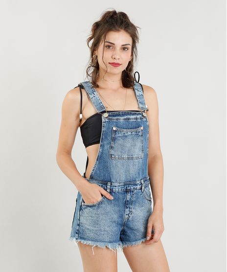 Jardineira-Jeans-Feminina-com-Barra-Desfiada-Azul-Escuro-9381570-Azul_Escuro_1