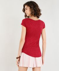 Blusa-Feminina-Basica-Botone-Manga-Curta-Decote-Redondo-Vinho-9278286-Vinho_2