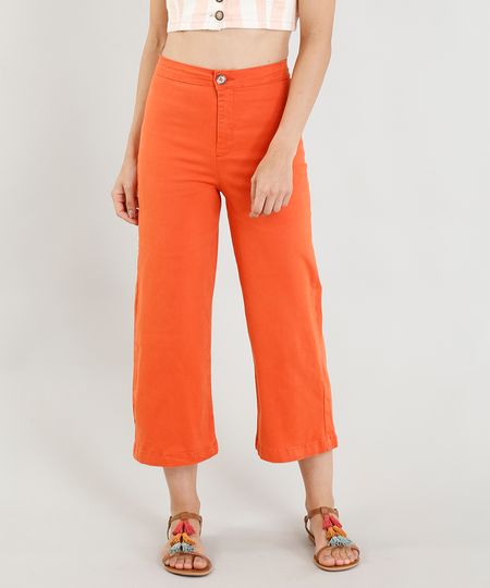 Calca-de-Sarja-Pantacourt-Feminina-Cintura-Alta-Laranja-9386755-Laranja_1 Calca-de-Sarja-Pantacourt-Feminina-Cintura-Alta-Laranja-9386755-Laranja_1
