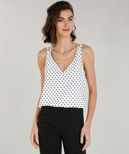 Regata-Feminina-com-Estampa-de-Poa-Alcas-Cruzadas-Decote-V-Off-White-9334742-Off_White_1 Regata-Feminina-com-Estampa-de-Poa-Alcas-Cruzadas-Decote-V-Off-White-9334742-Off_White_1