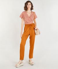 Blusa-Feminina-Cropped-Transpassada-Estampada-com-Linho-Manga-Curta-Decote-V-Cobre-9372815-Cobre_3