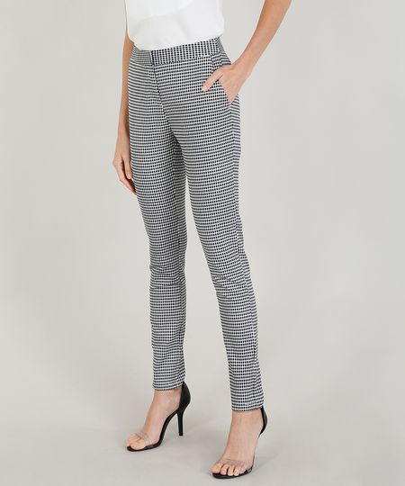 Calca-Skinny-Feminina-Estampada-Xadrez-Vichy-Branca-9353421-Branco_1