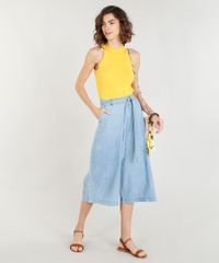 Calca-Jeans-Pantacourt-Feminina-com-Faixa-para-Amarrar-Azul-Claro-9372344-Azul_Claro_3