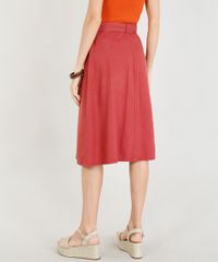 Saia-Feminina-Midi-com-Botoes-e-Faixa-para-Amarrar-Cobre-9365656-Cobre_2