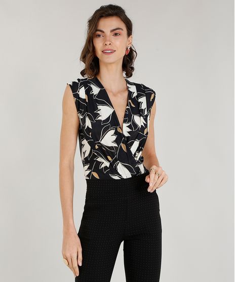 Body-Feminino-Transpassado-Estampado-Floral-Sem-Manga-Decote-V-Preto-9374018-Preto_1