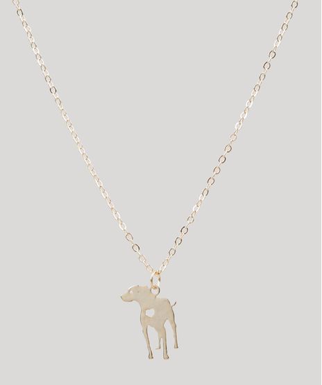 Colar-Feminino-com-Pingente-de-Cachorro-Dourado-9292825-Dourado_1