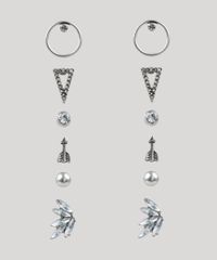 Kit-de-6-Brincos-Femininos-Prateado-9281039-Prateado_1