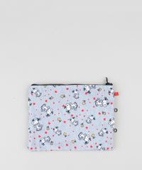 Necessaire-Feminina-Snoopy-Estampada-com-Divisorias-Cinza-Mescla-9422766-Cinza_Mescla_2